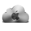 Cloud Apple Silver Icon 64x64 png